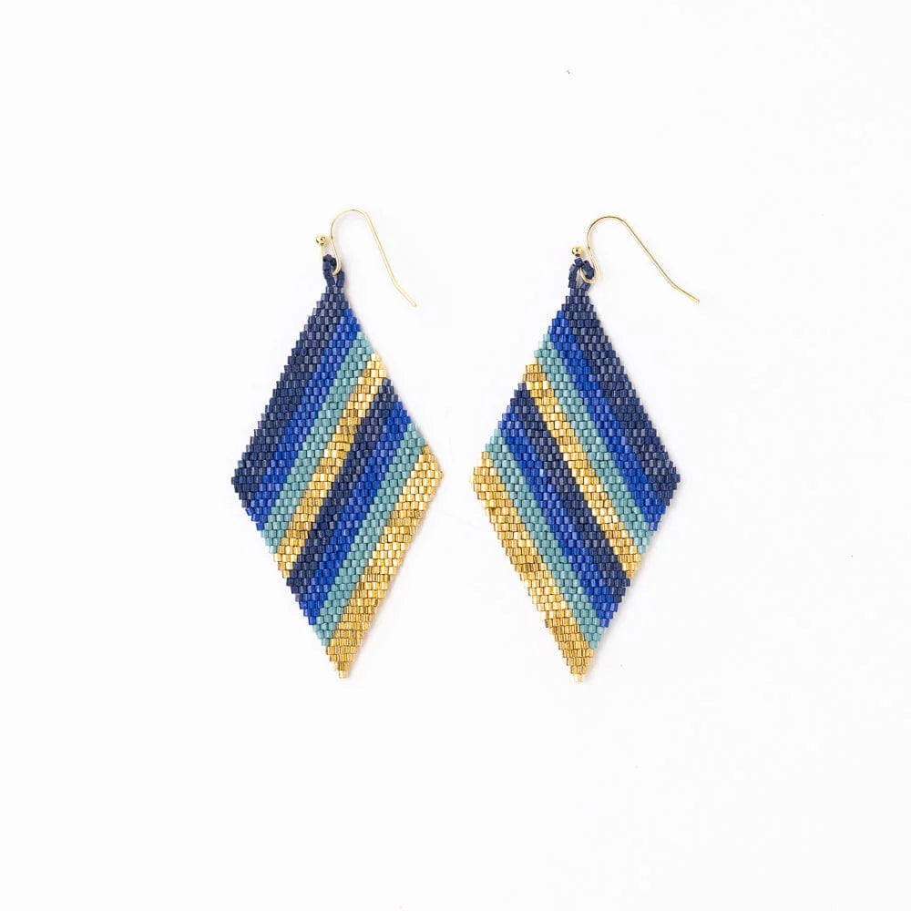 Frida Diagonal Stripe Bead Blue