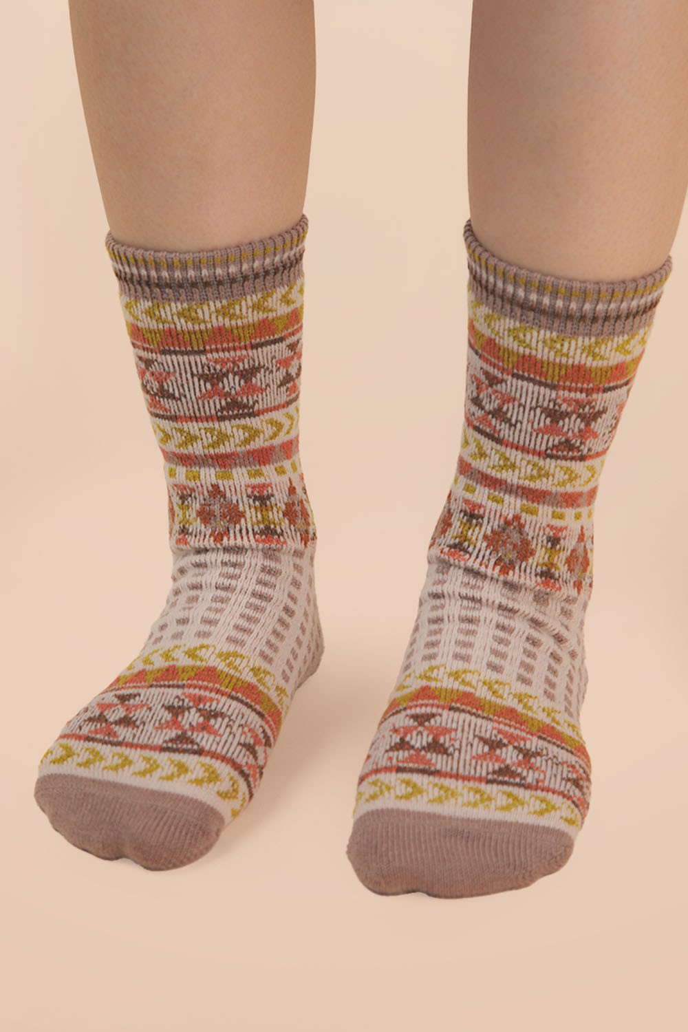 Geometric Crew Socks.