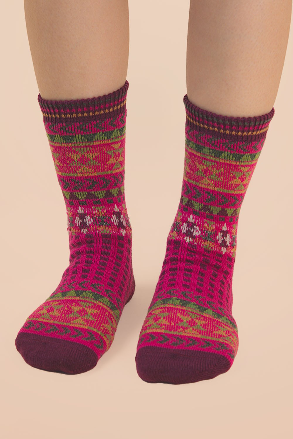 Geometric Crew Socks.