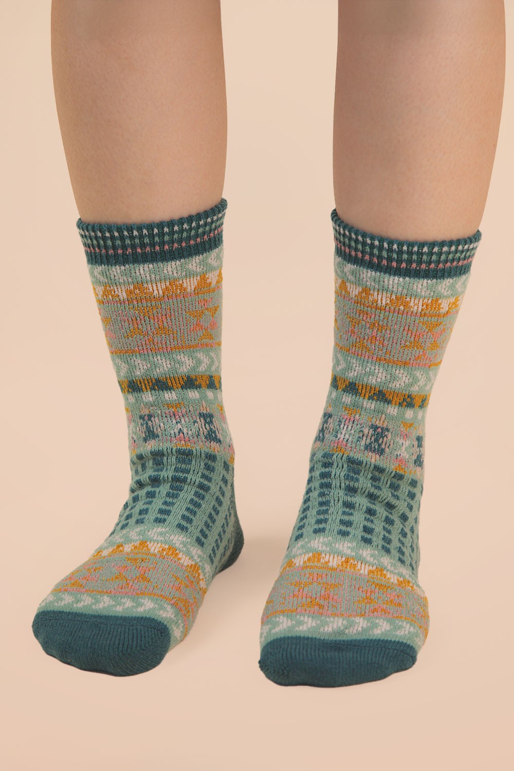Geometric Crew Socks.