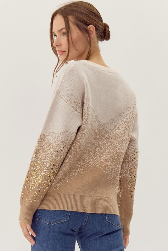 Glenda Gradation Sequin Sweater