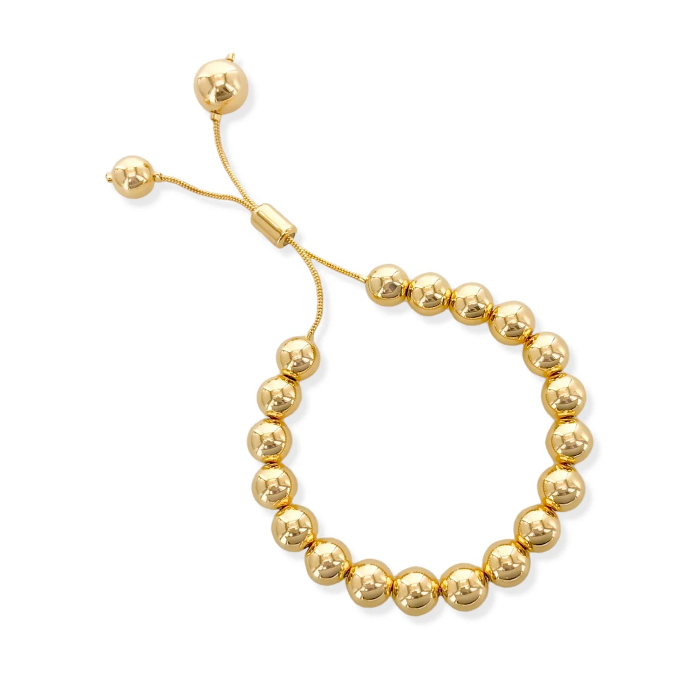 Gold Bead Drawstring Bracelet