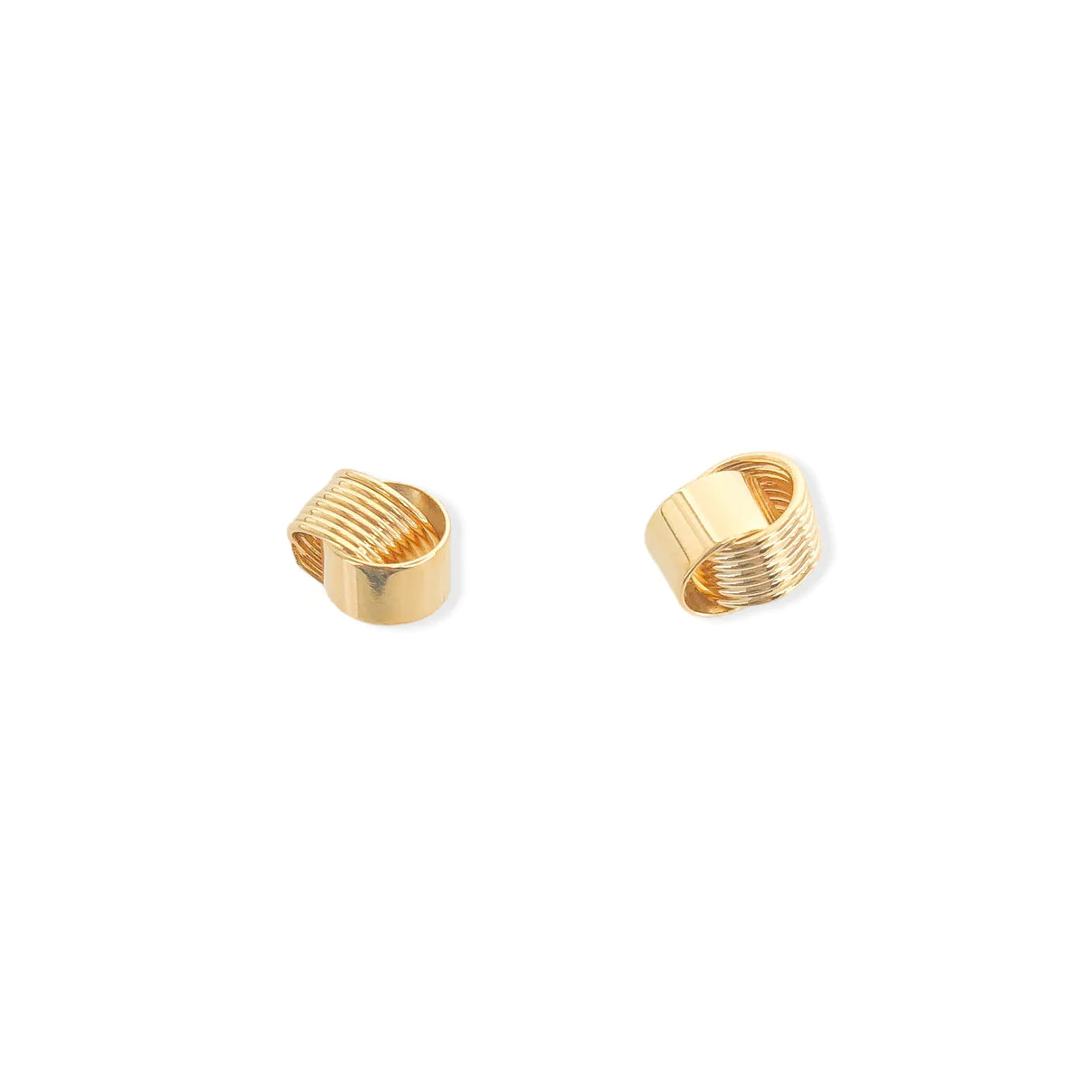 Gold Intertwined Stud Earrings