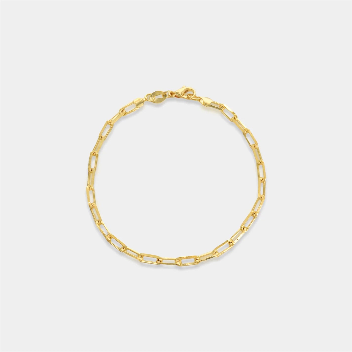 Gold Paperclip Chain Bracelet