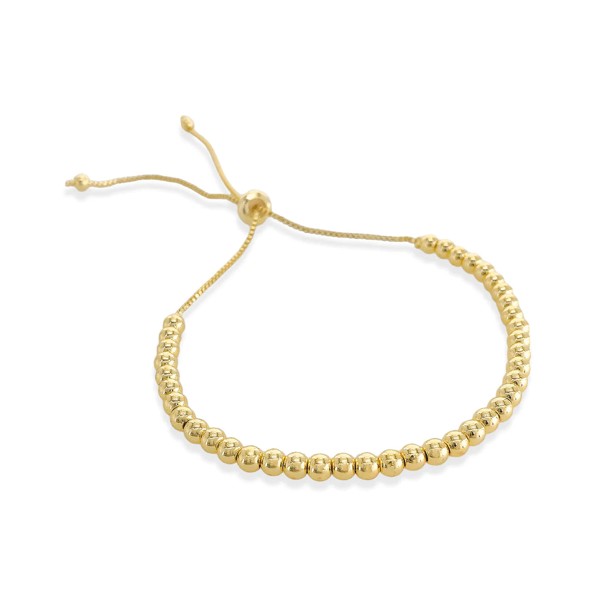 Gold Sphere Drawstring Bracelet - Small