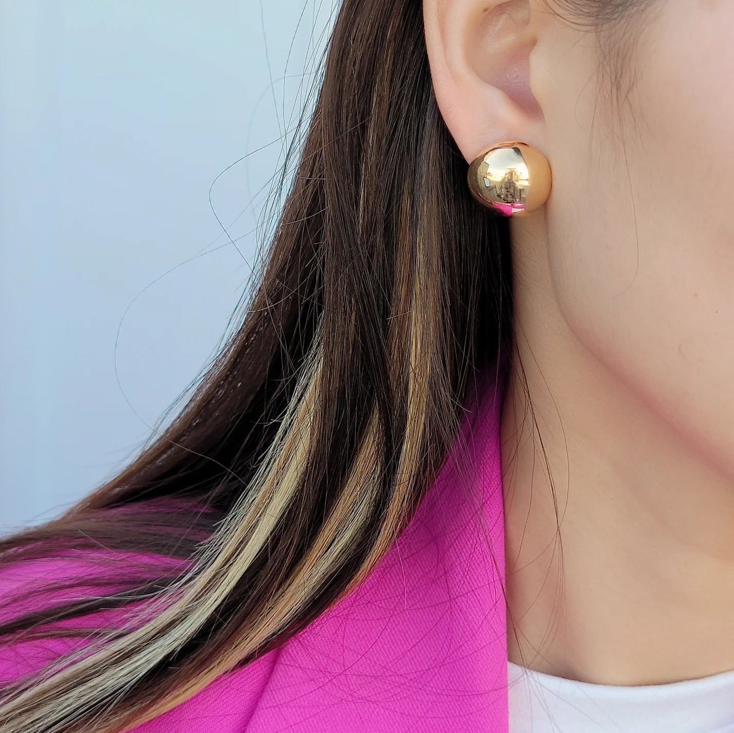 Gold XL Stud Earrings