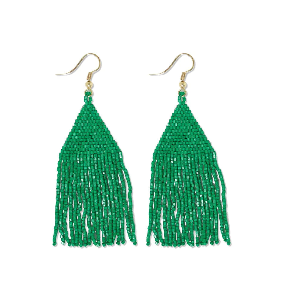 Green Luxe Petite Fringe Earrings