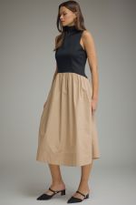 Hailey Mock Neck Sleeveless Dress