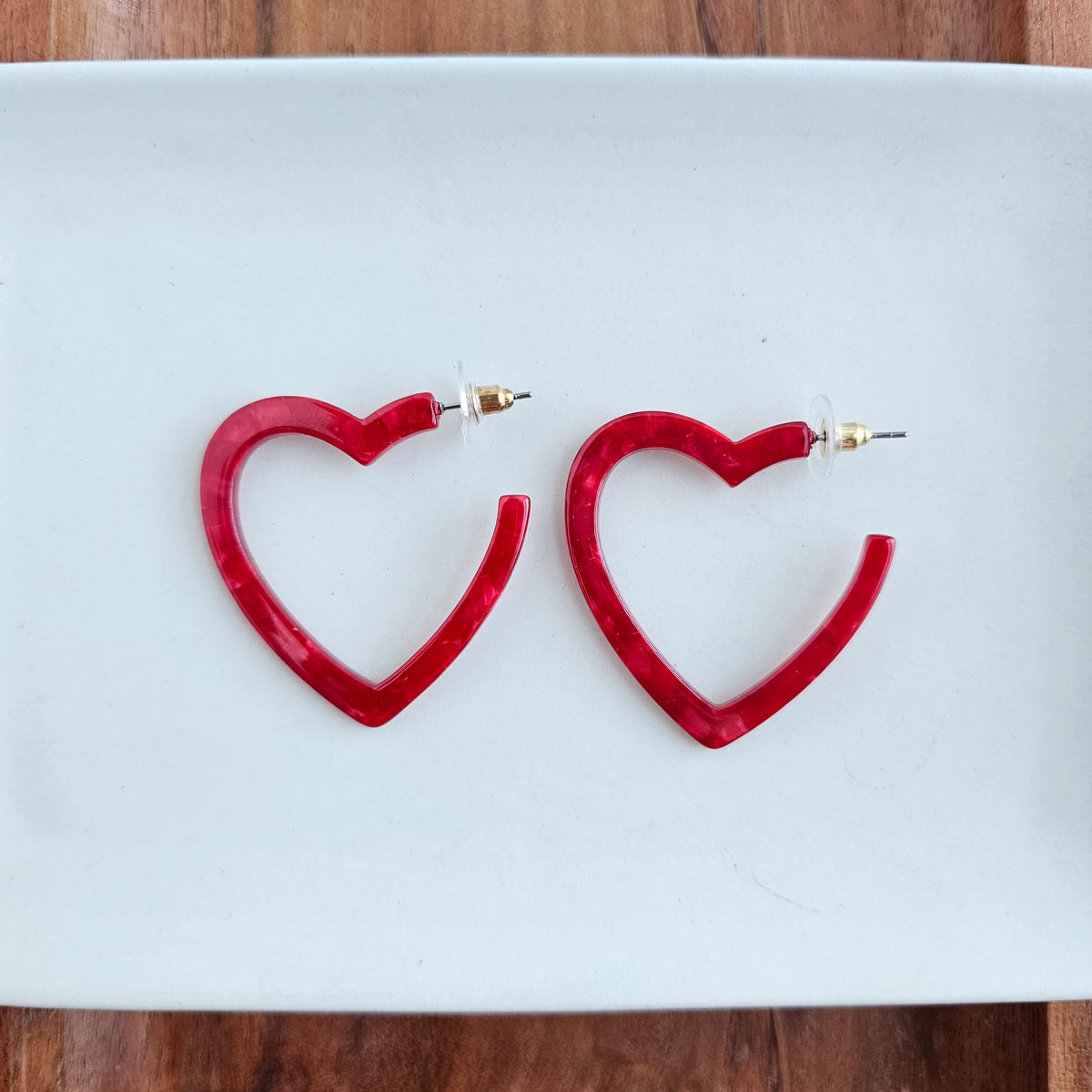 Heart Hoops Red
