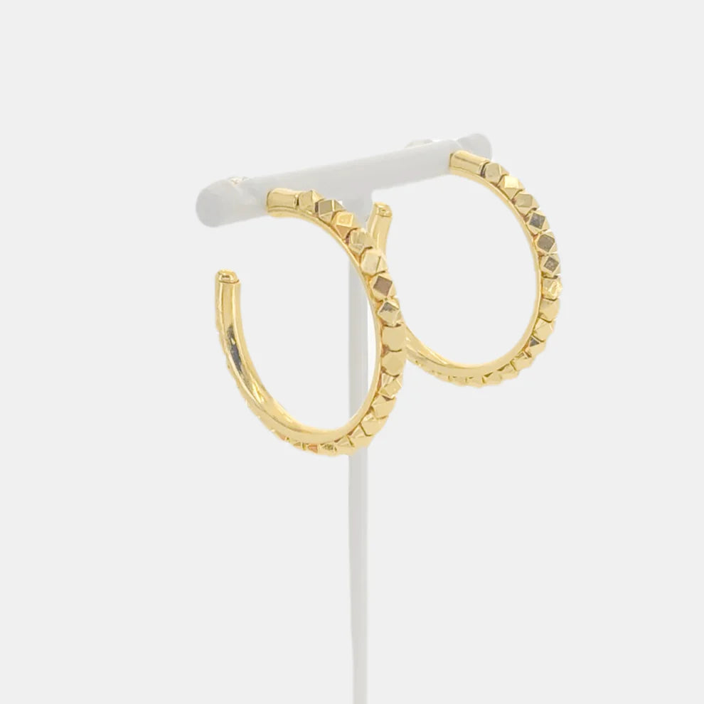 Hex Studded Hoops FINAL SALE