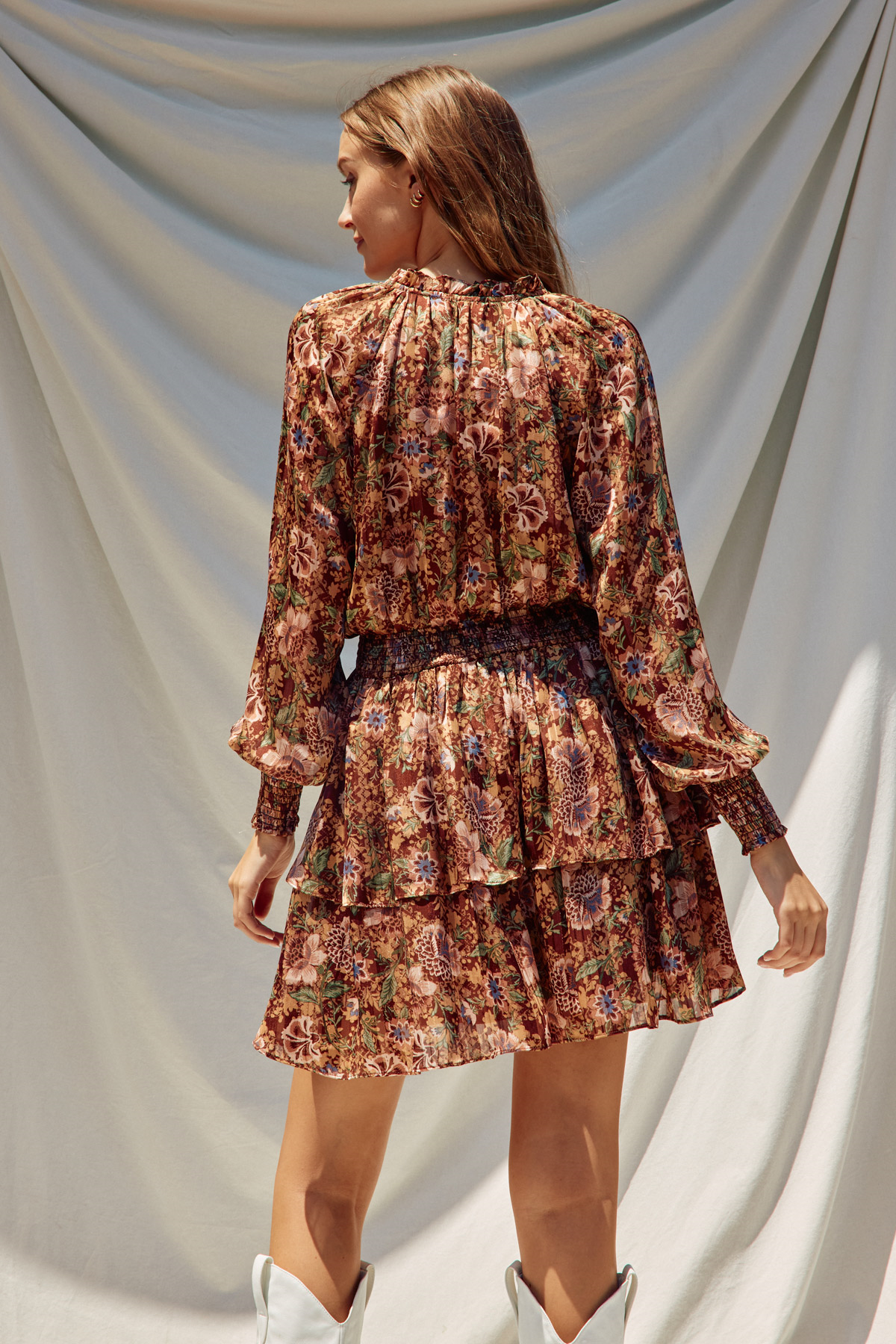 Della Floral Cinched Waist Dress