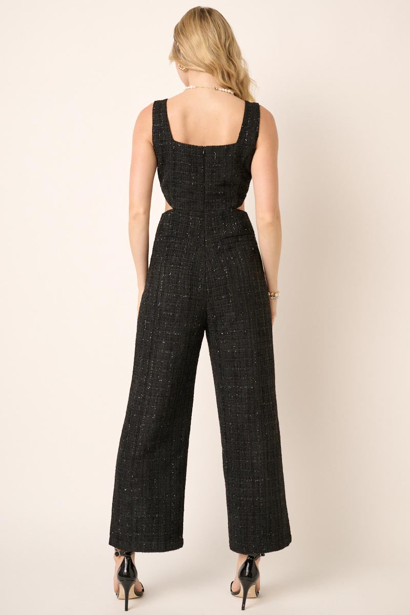 Melany Shimmer Tweed Jumpsuit FINAL SALE