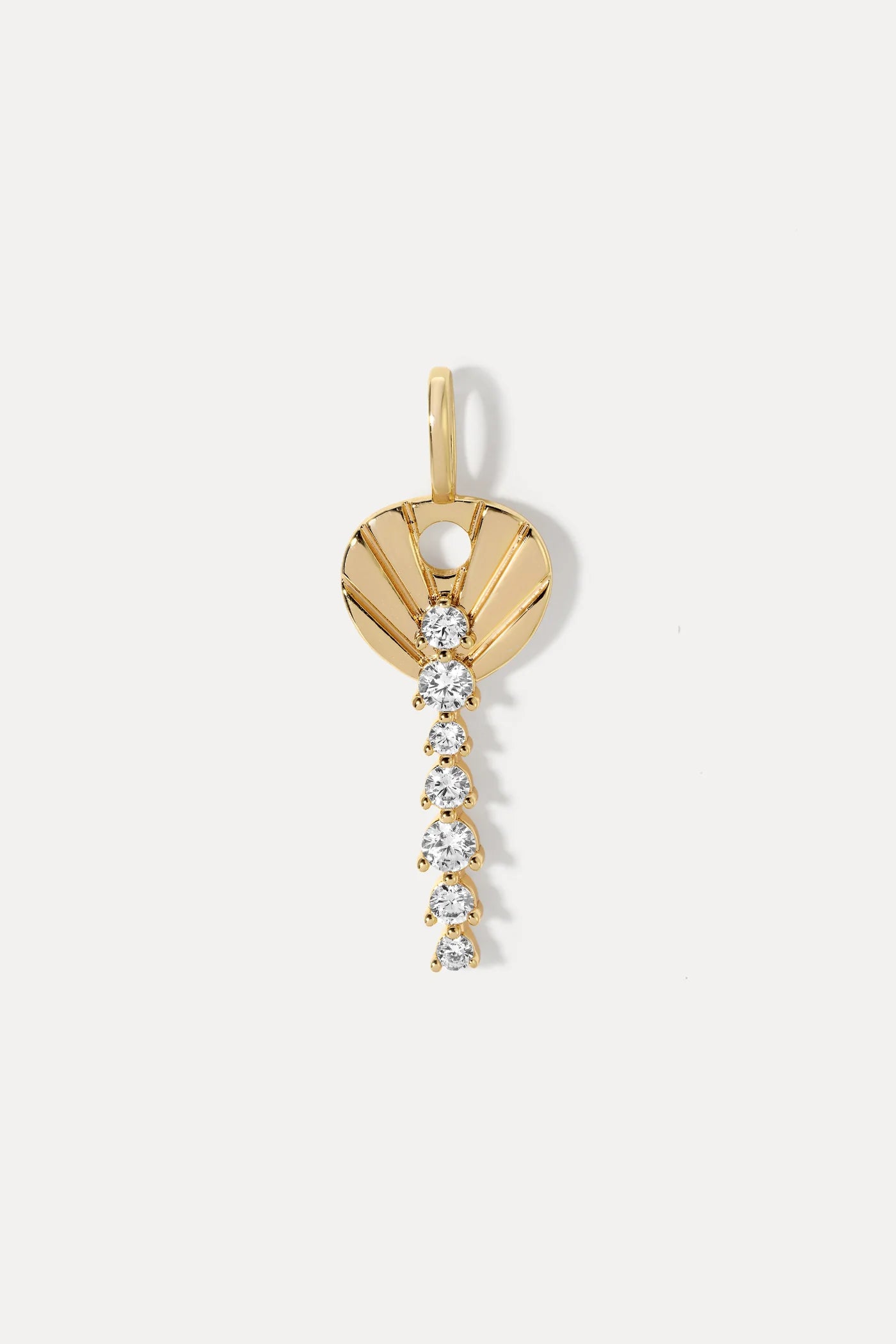 Key Charm Necklace Gold