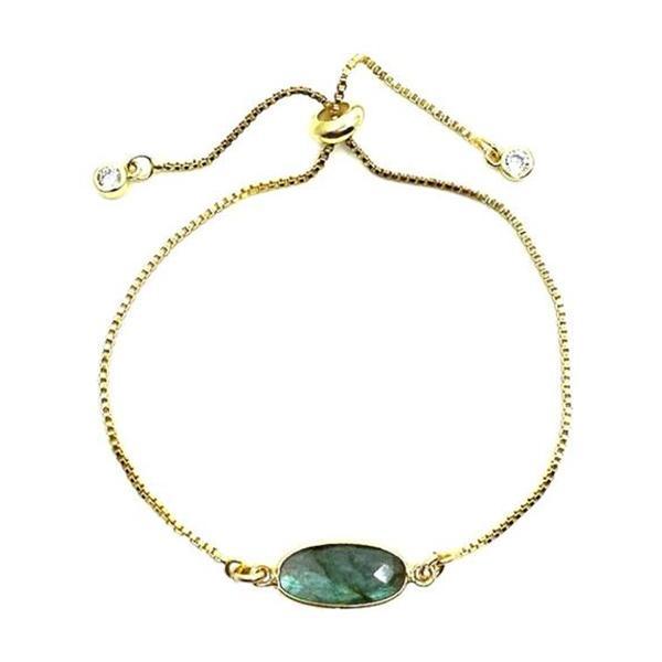 Oval Stone Bracelet Labradorite