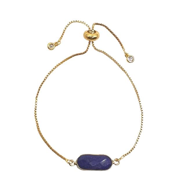 Oval Stone Bracelet Lapis