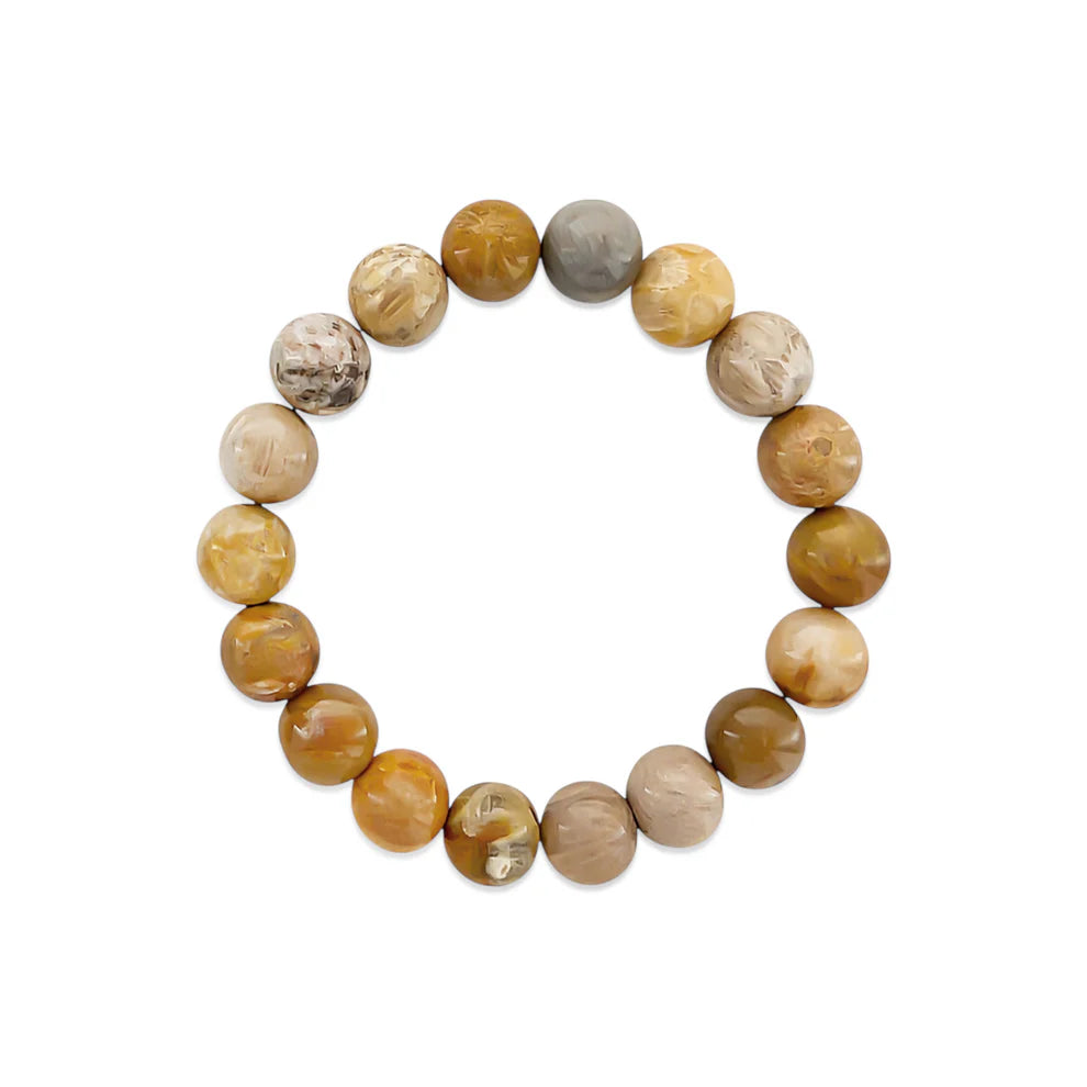 Muted Large Resin Bead Bracelet