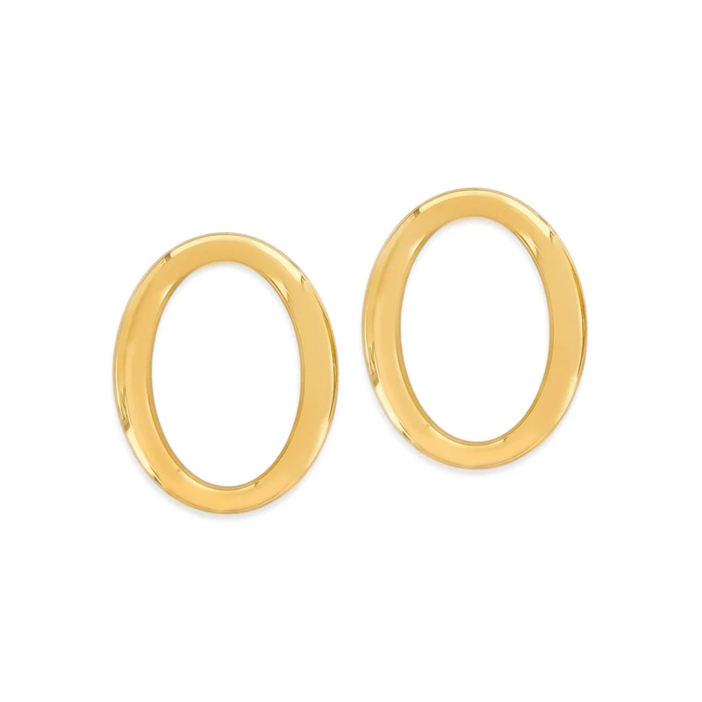 Large Oval Cutout Earrings