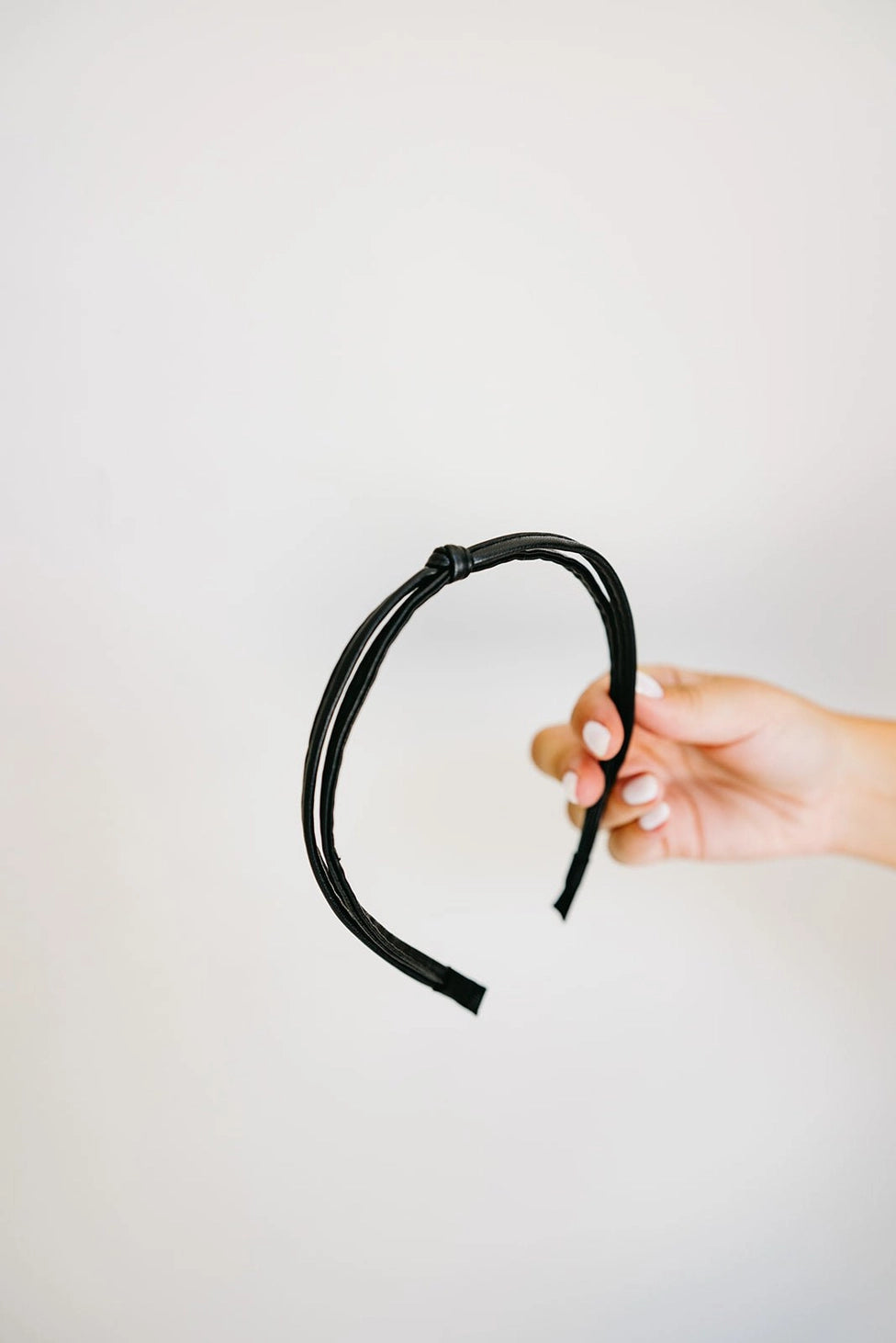 Thin Leather Knot Headband