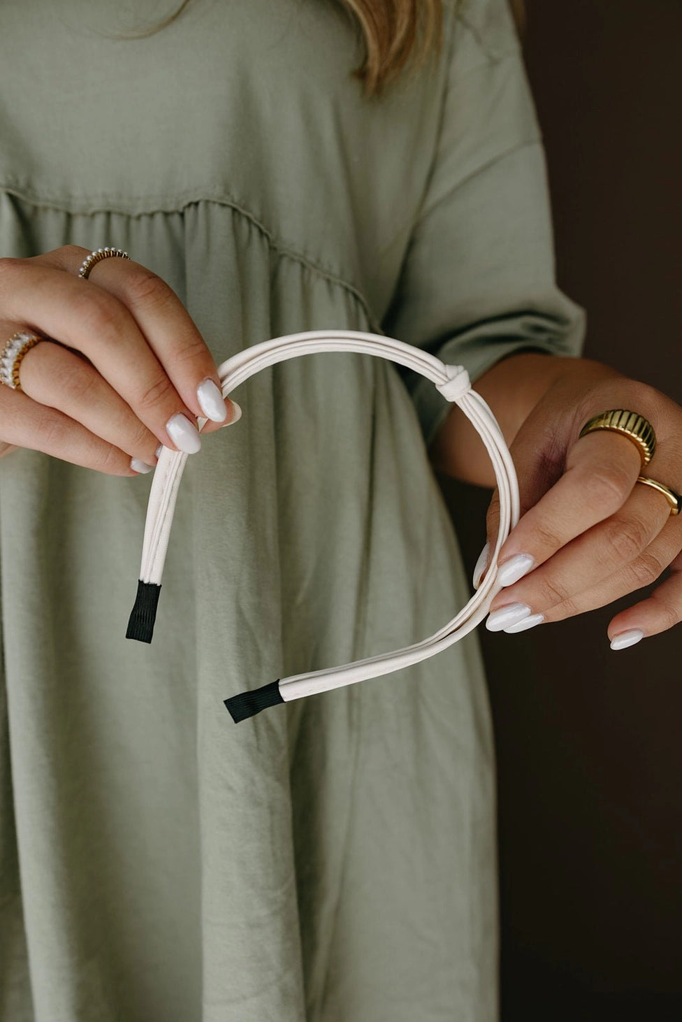 Thin Leather Knot Headband