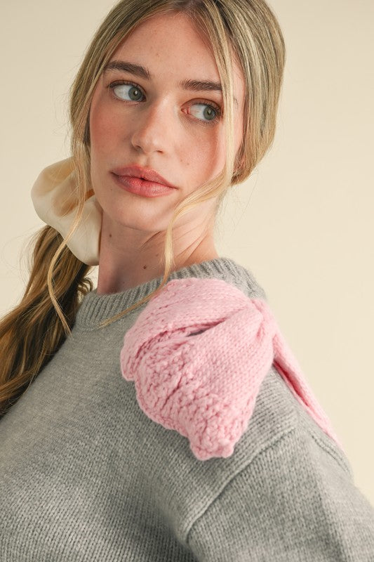 Leia Shoulder Bow Sweater