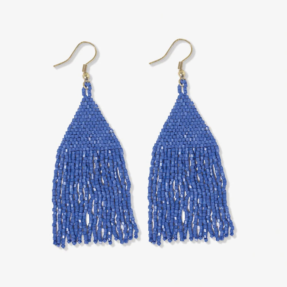 Lexie Solid Fringe Earrings Lapis