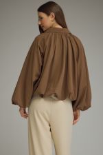 Liora Collared Bubble Sleeve Jacket