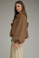 Liora Collared Bubble Sleeve Jacket