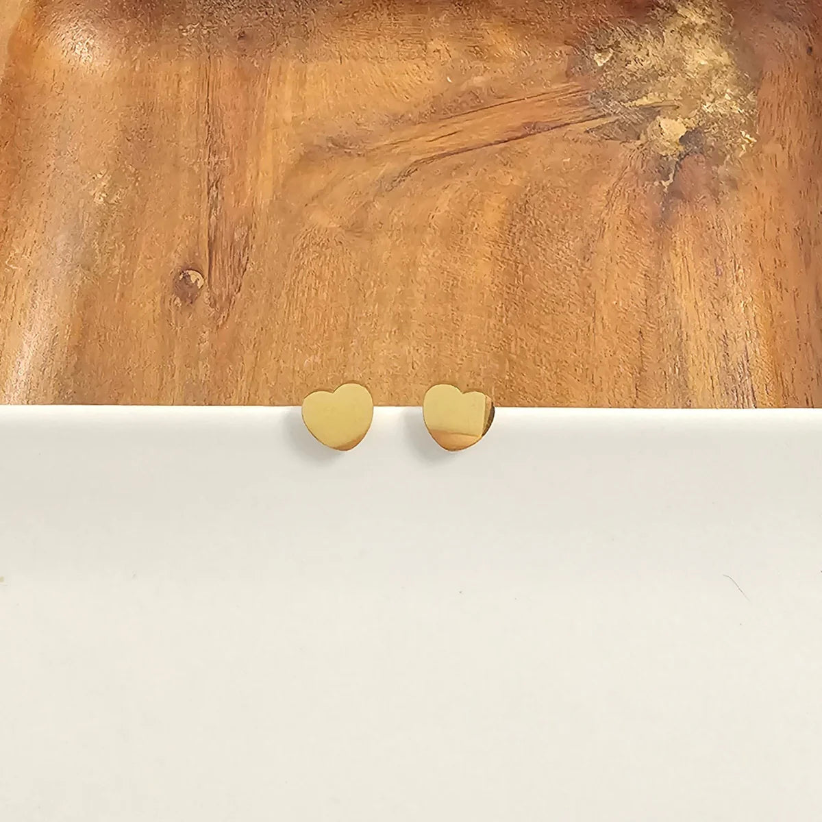 Luxe Heart Studs Gold