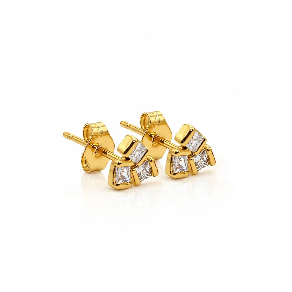 Luxe Square Cluster Studs