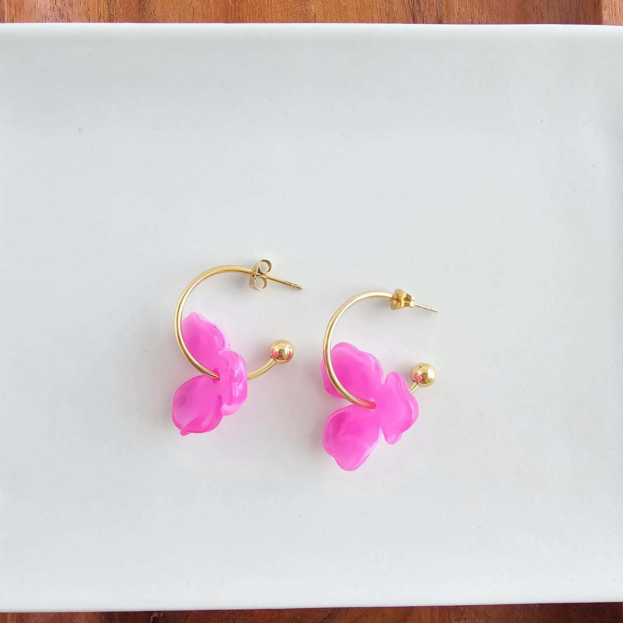 Magnolia Hoops- Hibiscus