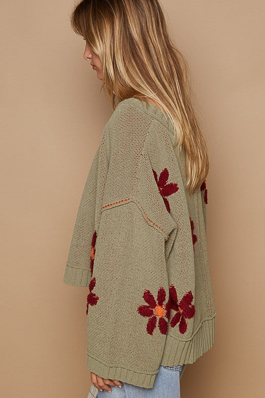 Marla Oversized Floral Sweater