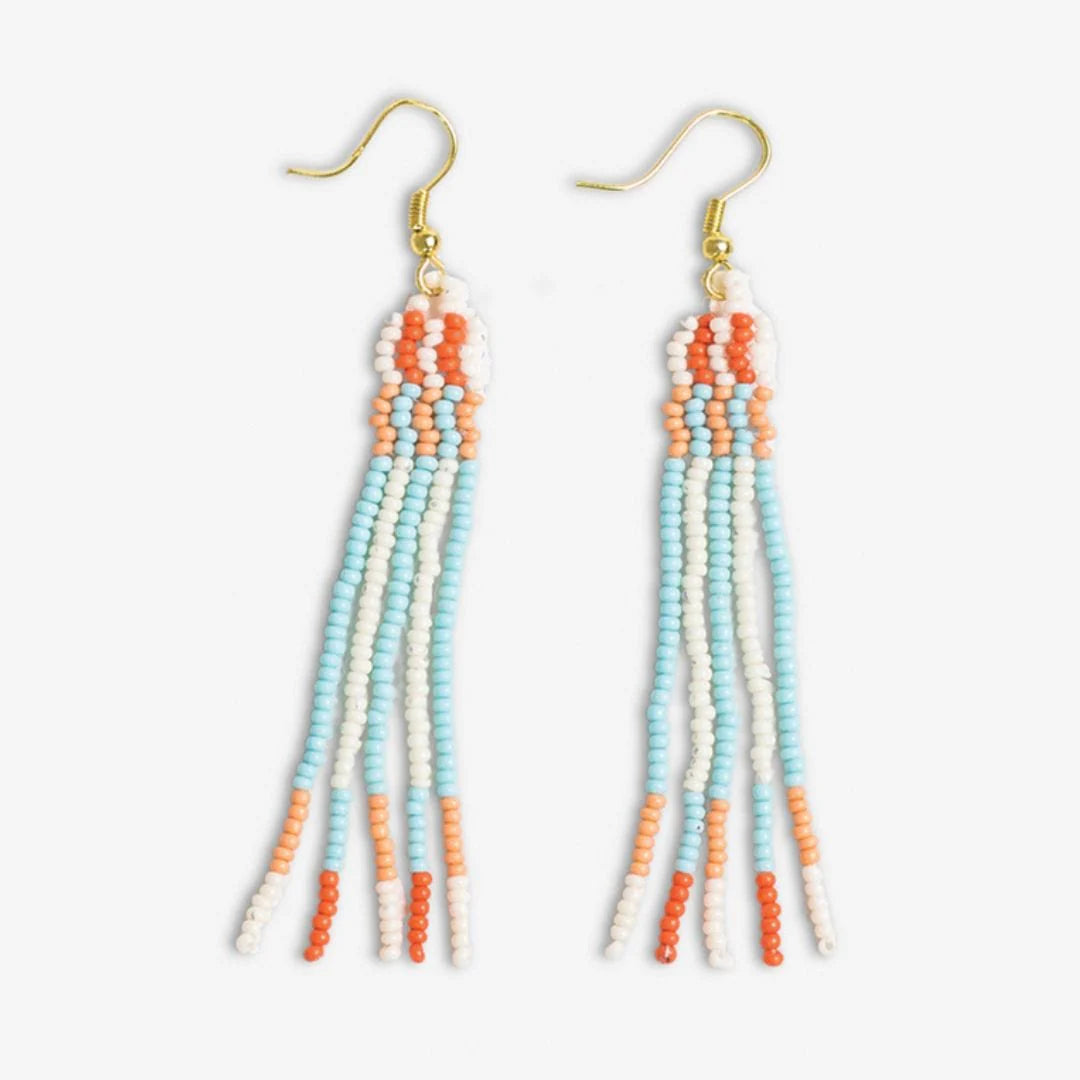 Melissa Petite Bead Fringe Earrings Amalfi