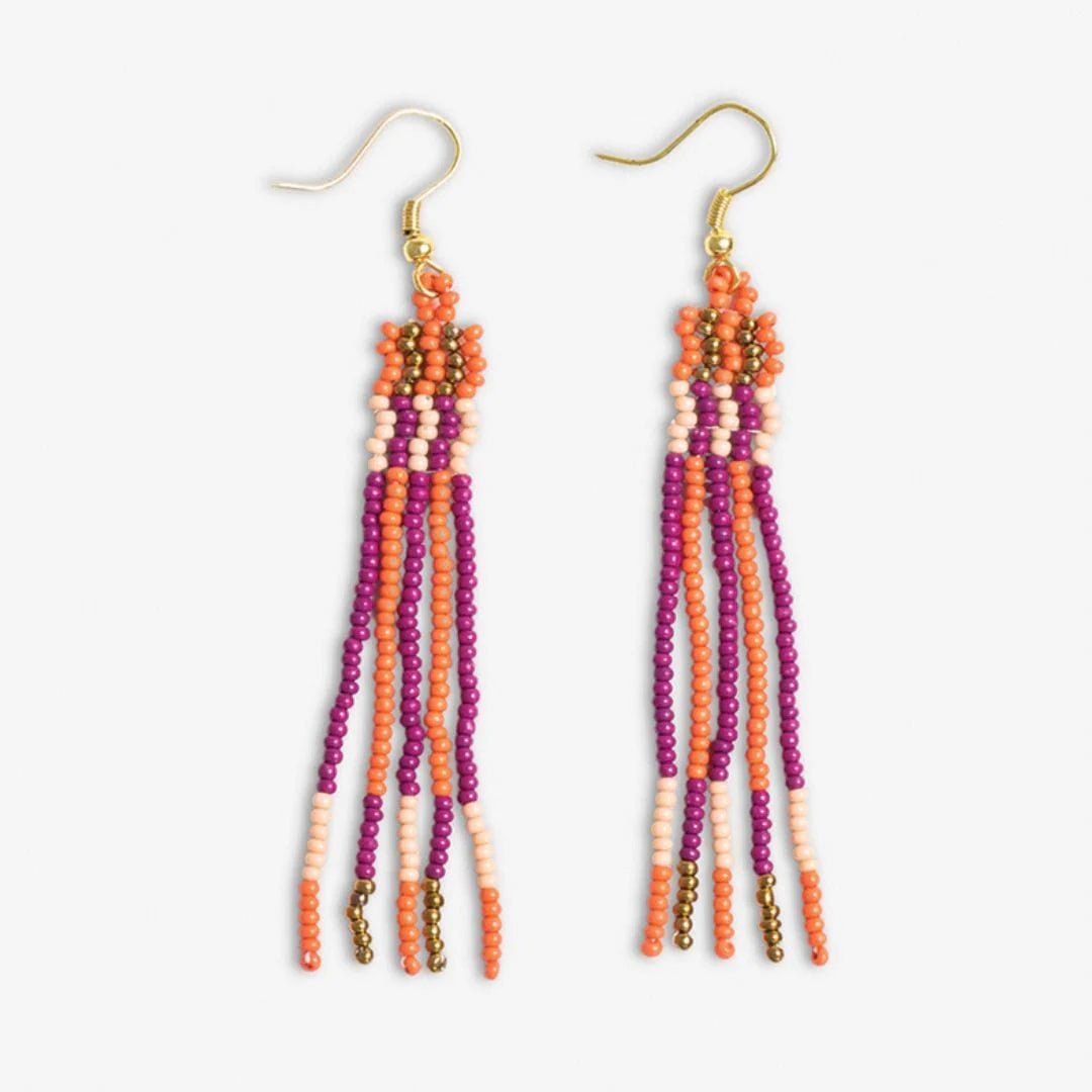 Melissa Petite Bead Fringe Earrings Jaipur