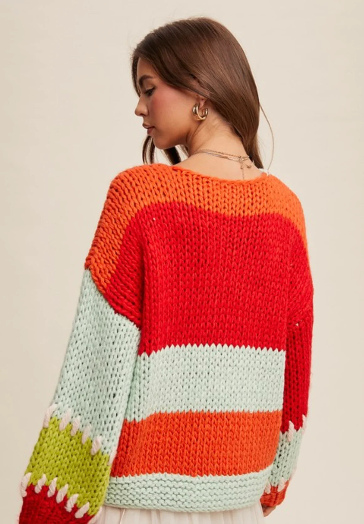 Mercy Crochet Colorblock Cardigan