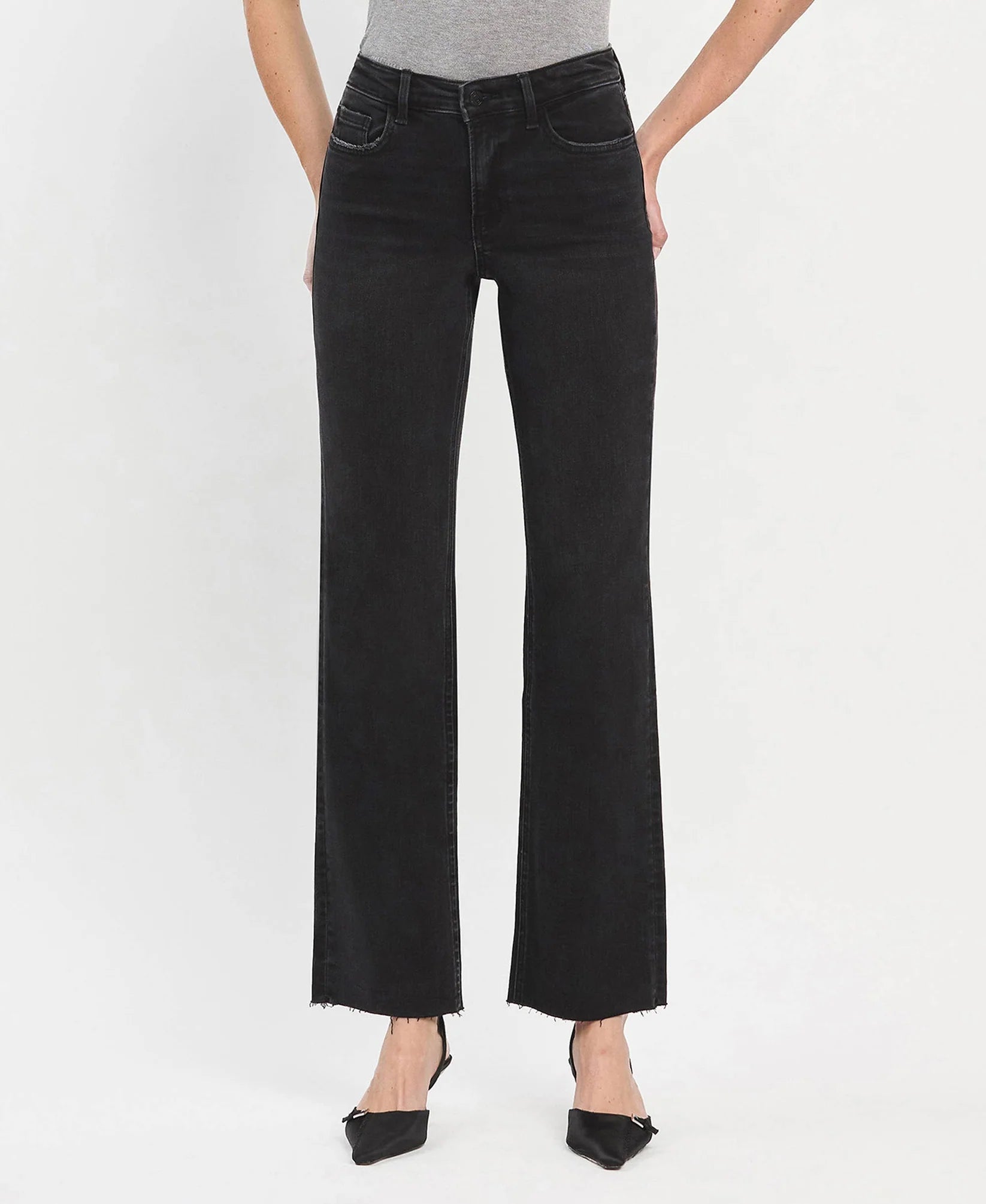 Mindy High Rise Slim Wide Jean