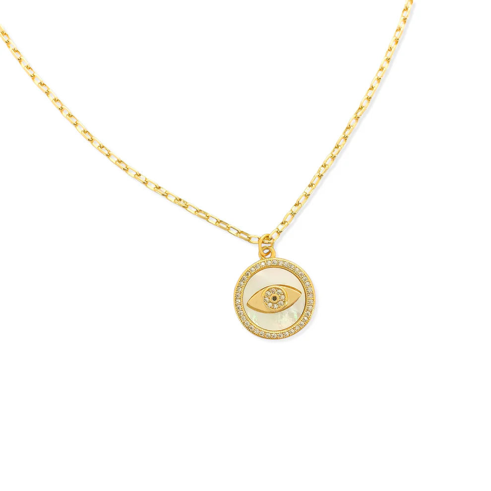 Mother of Pearl Eye Necklace