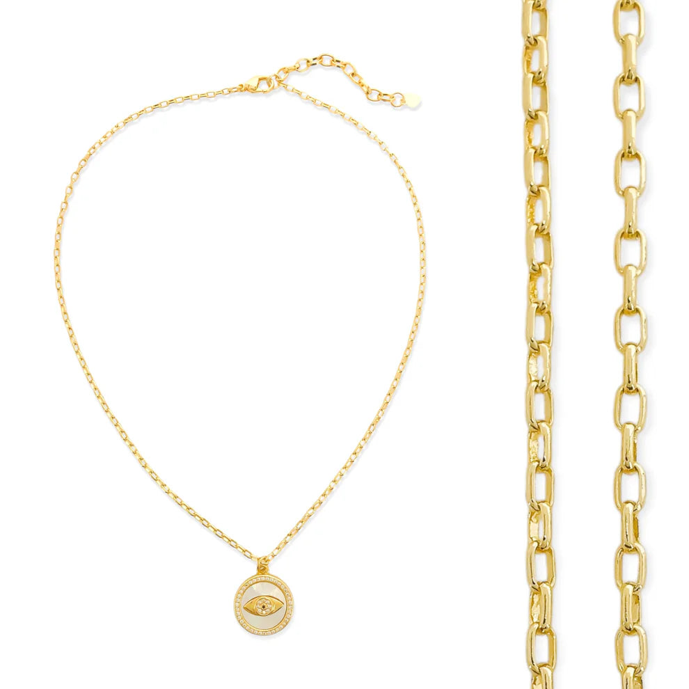 Mother of Pearl Eye Necklace