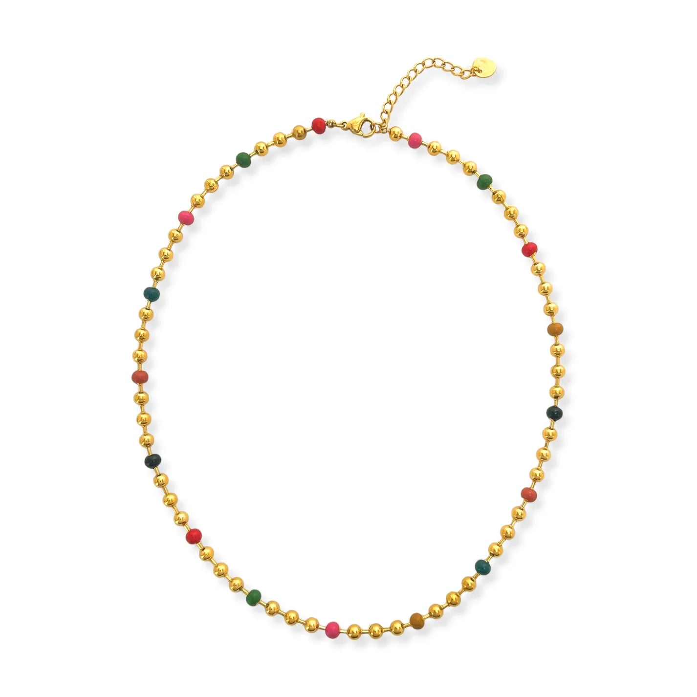 Multi Color Ball Chain Necklace