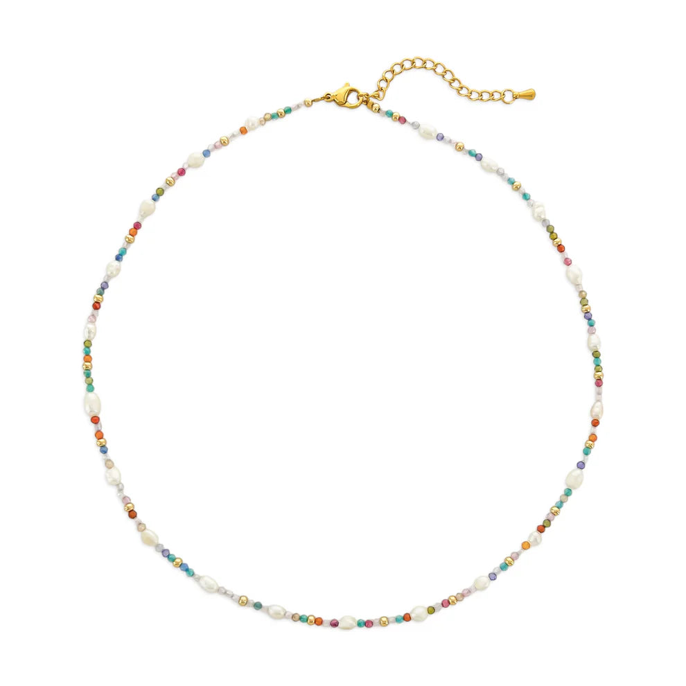 Mini Multi Bead Pearl Necklace