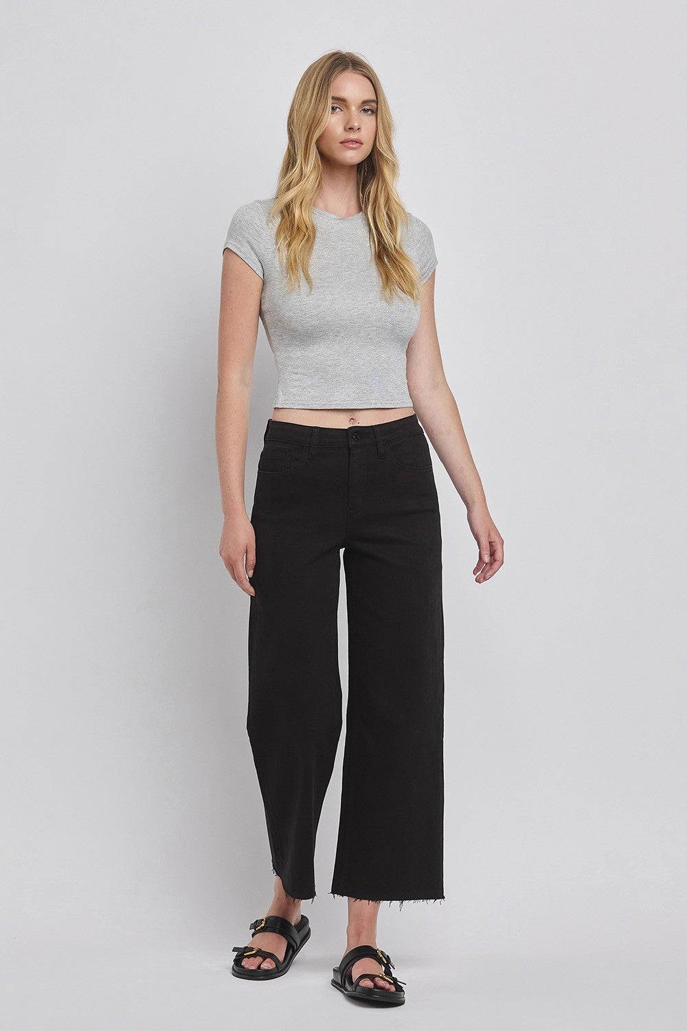 Olivia H. Rise Crop Wide Leg Jean