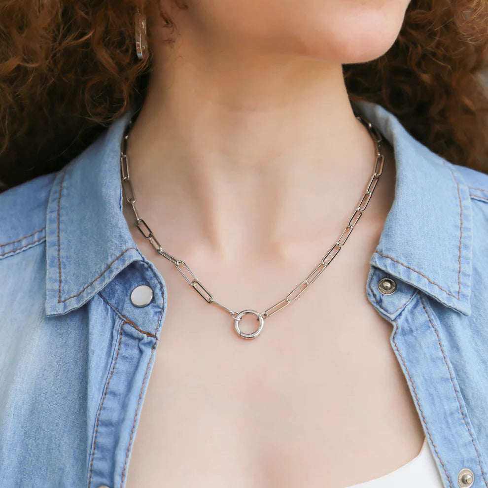 Paperclip Ring Necklace