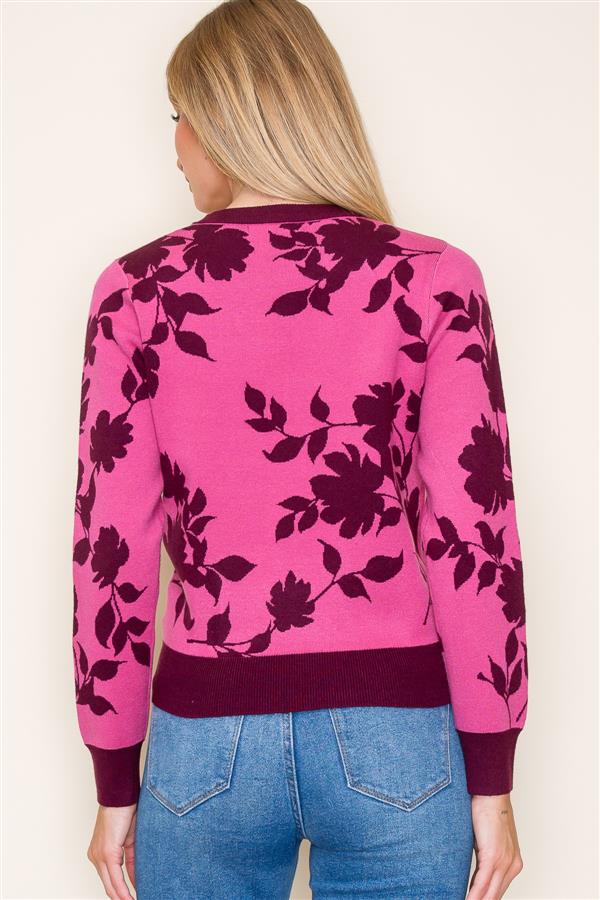 Paulina Jacquard Floral Sweater