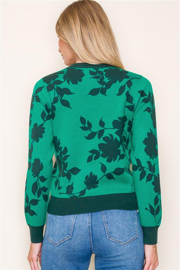 Paulina Jacquard Floral Sweater