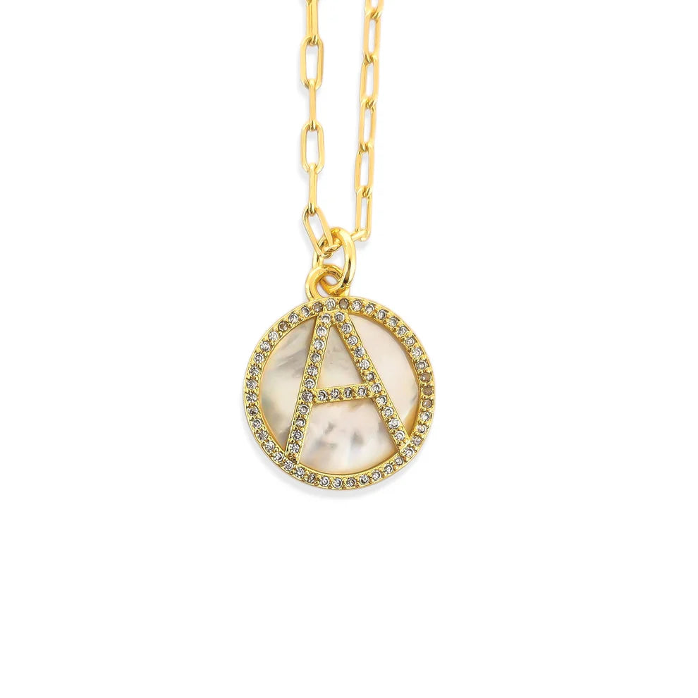 Pearl Initial Necklace