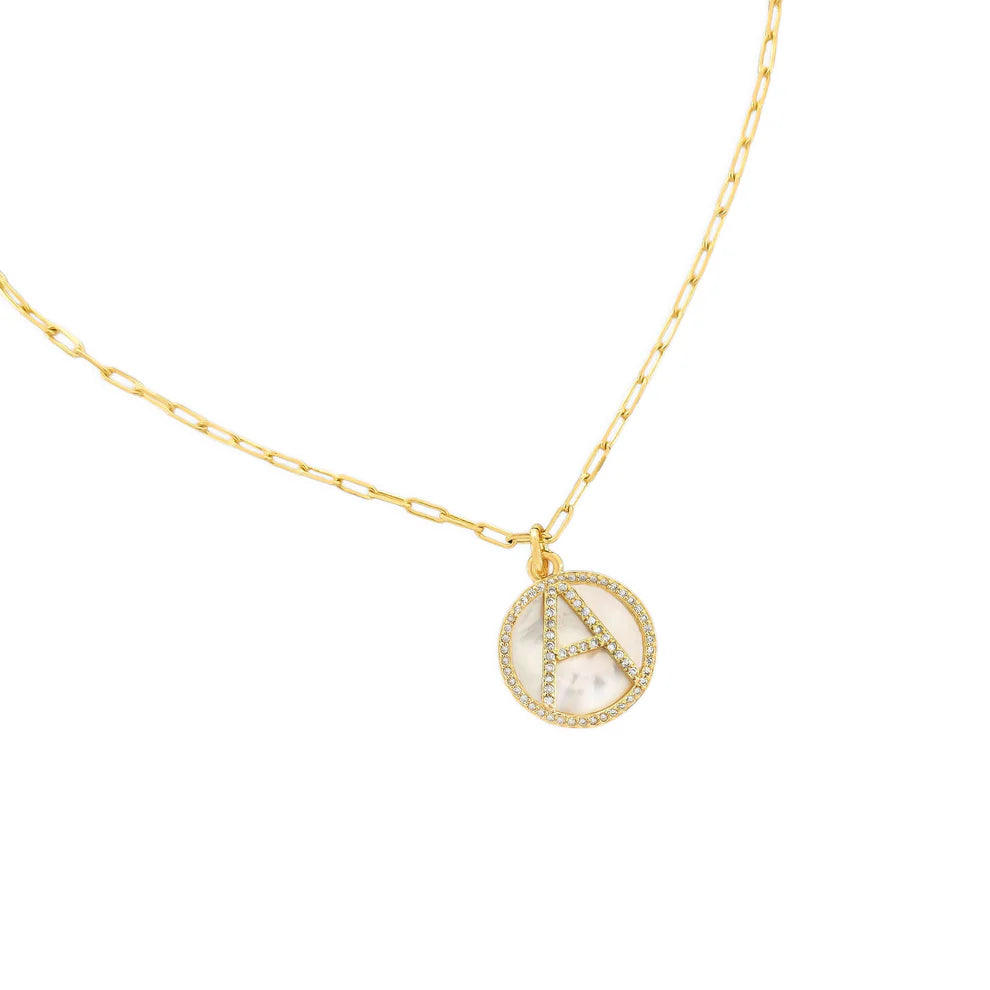 Pearl Initial Necklace