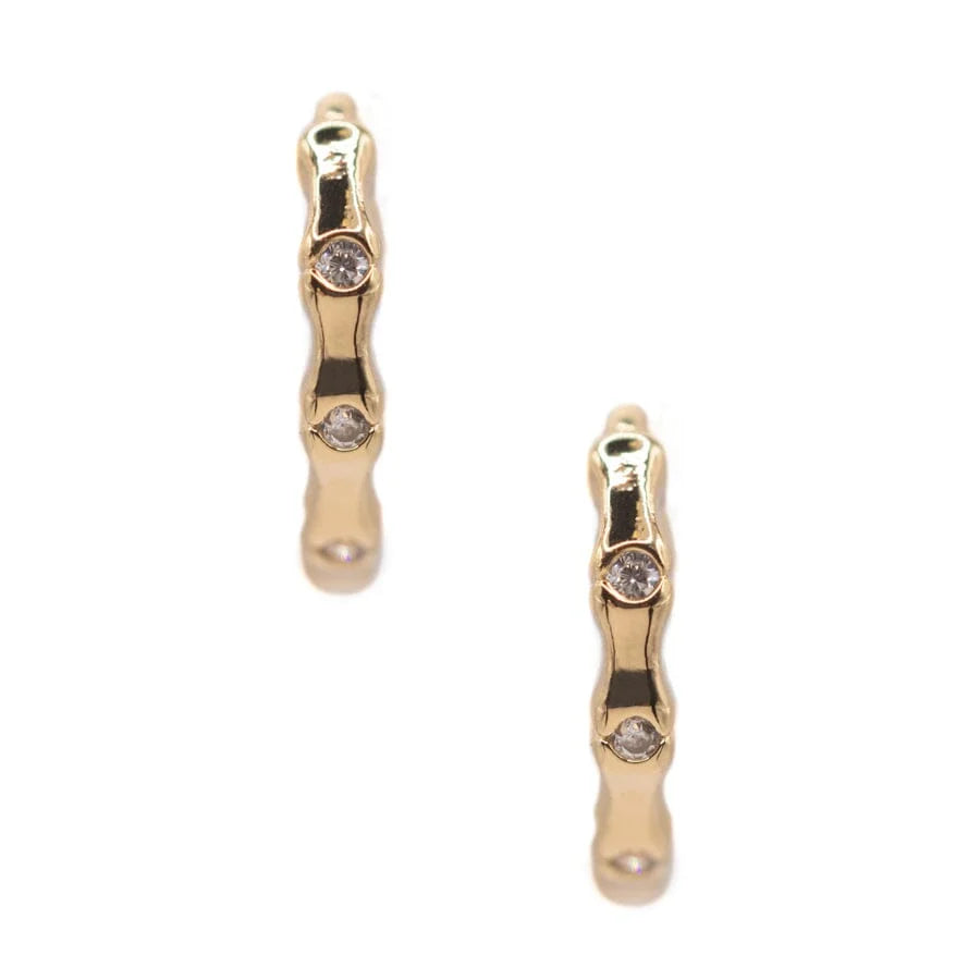 Petite Hammered Huggies