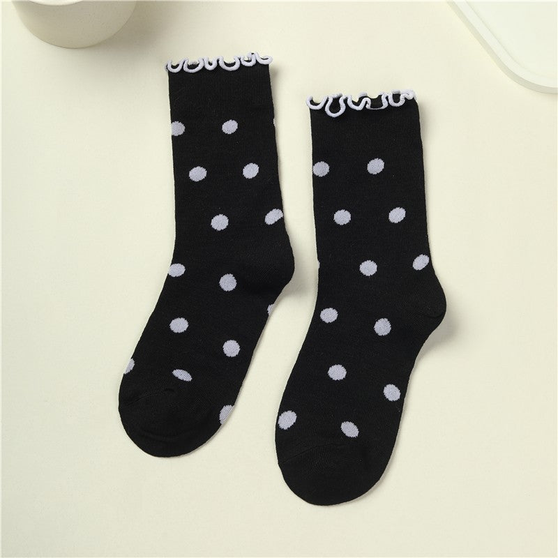 Ruffled Polka Dot Socks