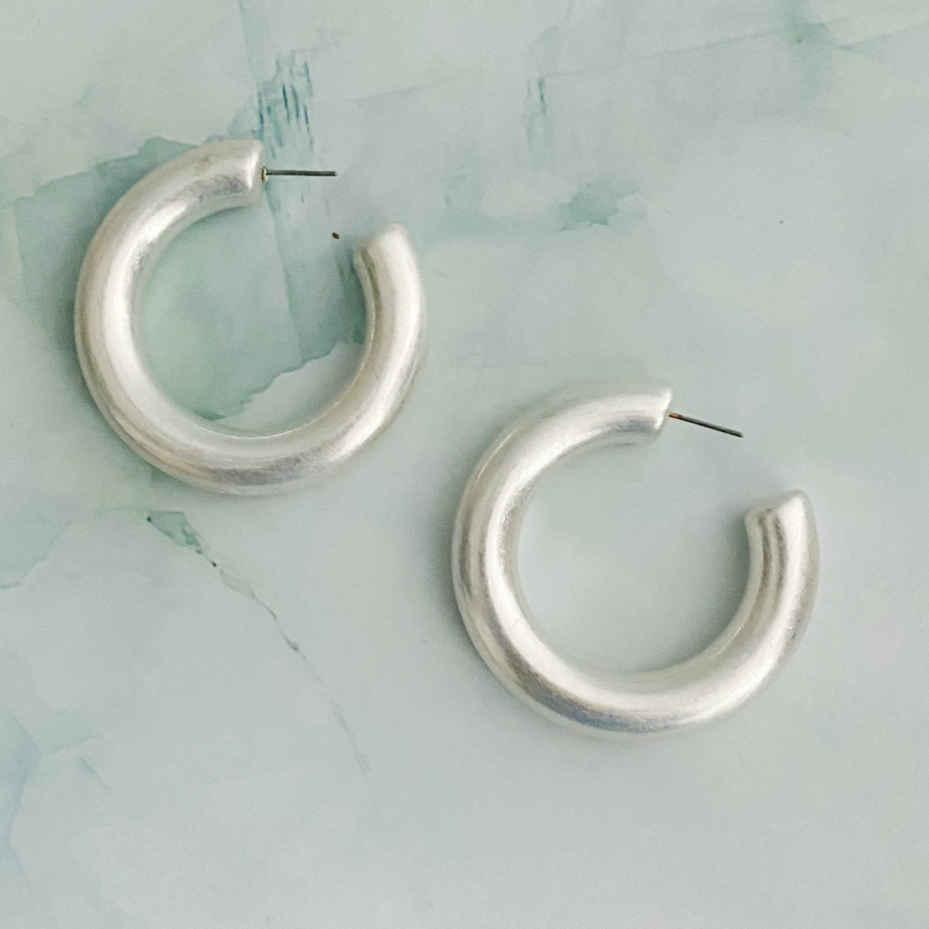 Puffy Tube Hoop Earrings