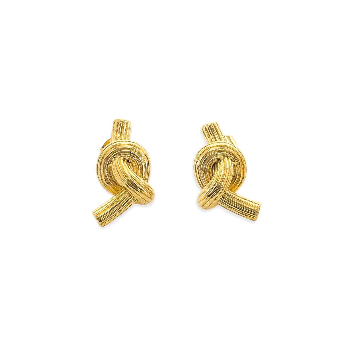 Ribbed Knot Earrings