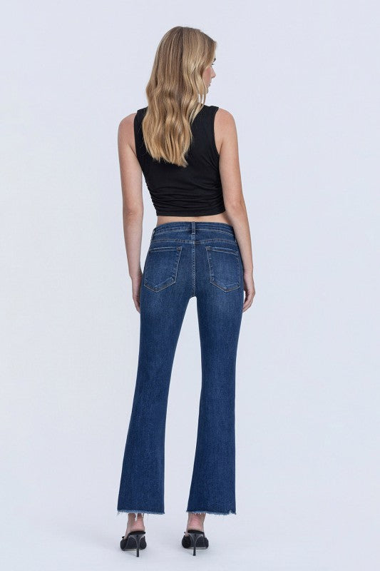 Riley Mid Rise Kick Flare Ankle Jeans